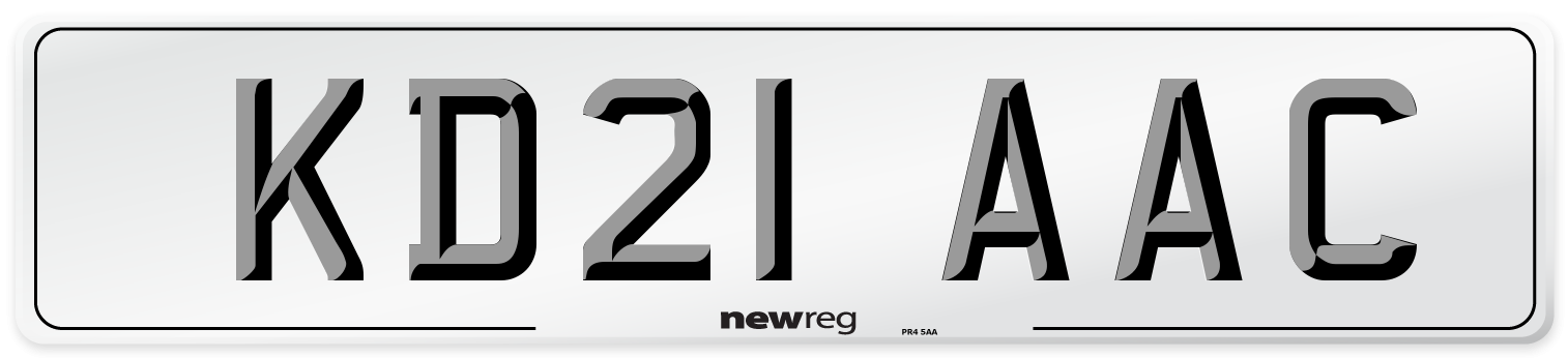 KD21 AAC Number Plate from New Reg